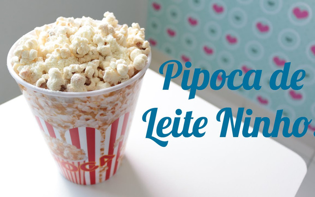Pipoca doce com leite em pó