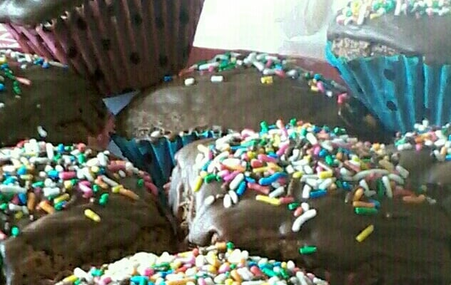 Cupcake de chocolate com cobertura de brigadeiro