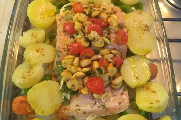 Salmão de forno do Rubão