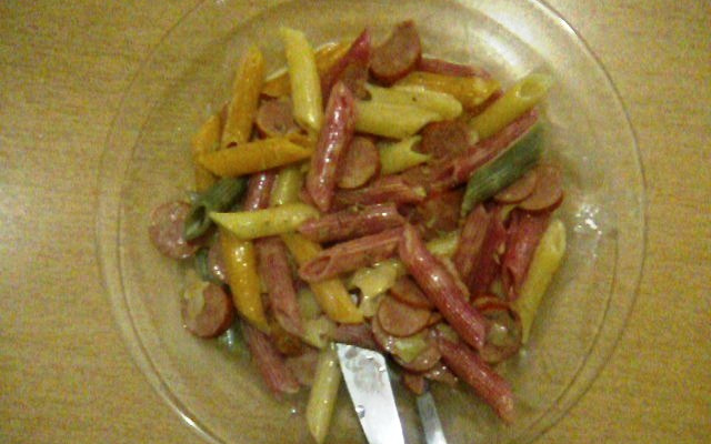 Macarrão com molho de requeijão