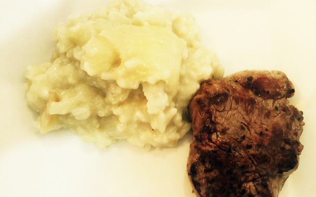 Risoto de gorgonzola e pêra