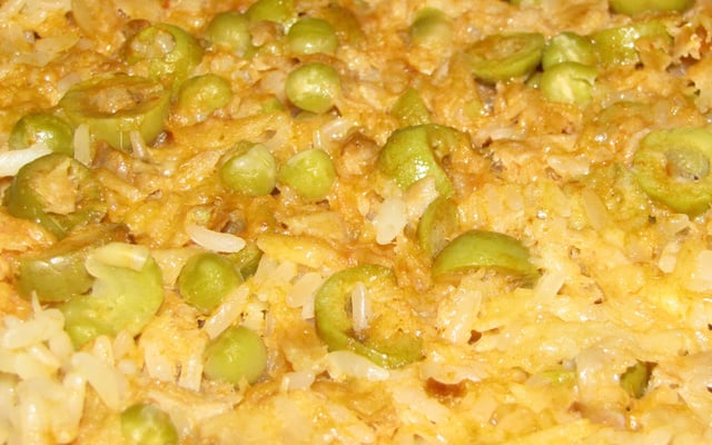 Arroz de forno com bacalhau fácil