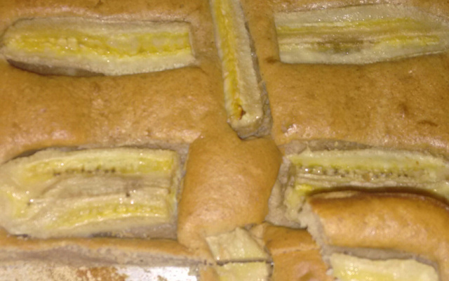 Bolo de banana com aveia