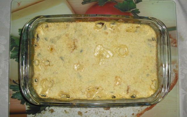 Berinjela ao creme de leite e queijo