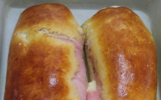 Pão de liquidificador recheado