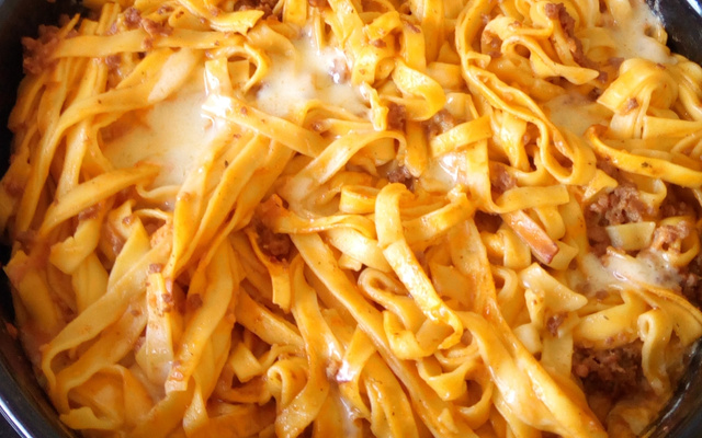 Macarrão talharim de forno