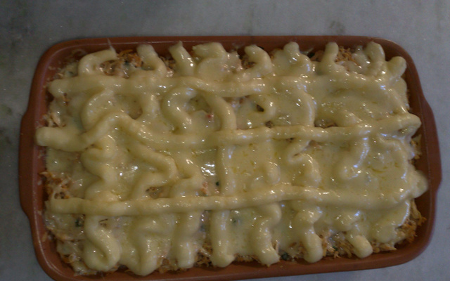 Falso escondidinho de frango