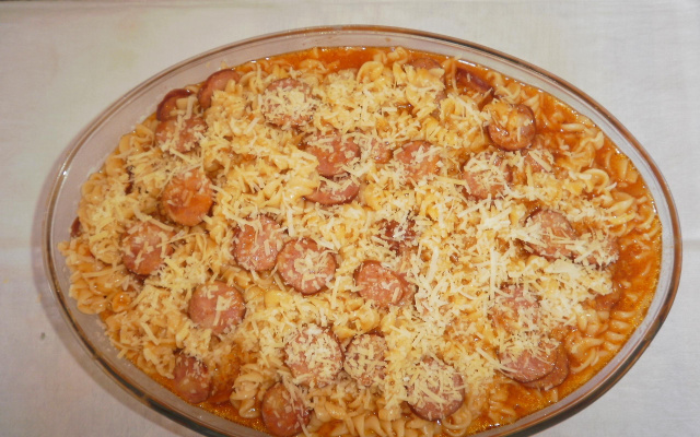 Macarrão com calabresa