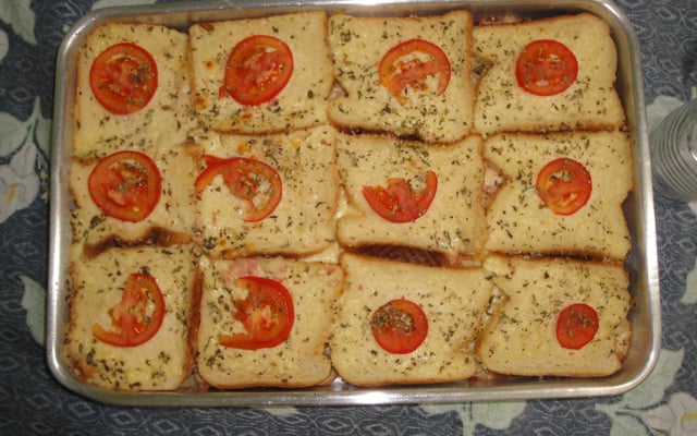 Lanche de pão de forma da Nane