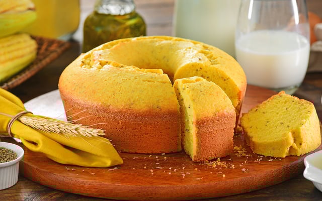 Bolo de milho sem farinha (sem glúten/light)