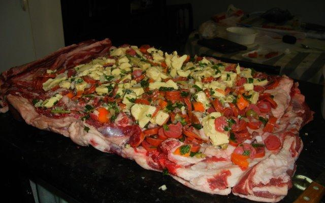 Costela desossada recheada