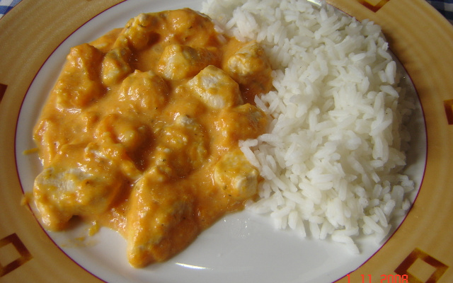 Frango ao molho de abóbora cabocha e requeijão