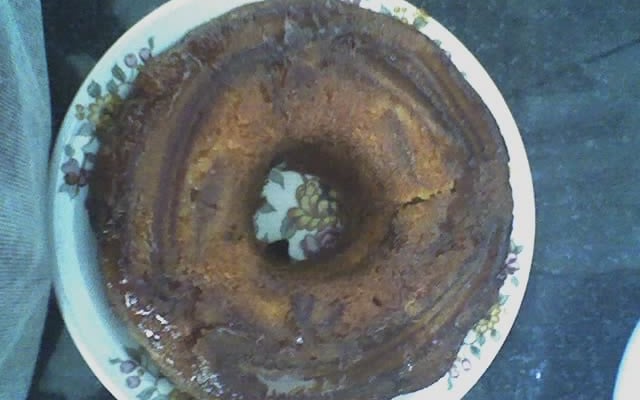 Bolo caramelizado de banana da Cida