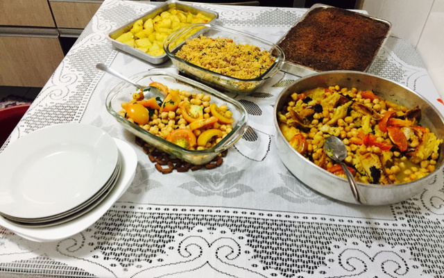 Bacalhau com grão de bico