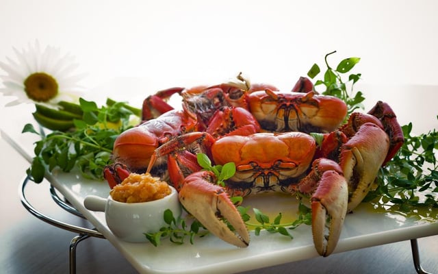Caranguejo com pirão