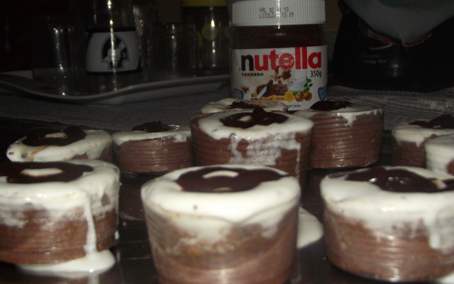 Cupcake Gelado de Nutella