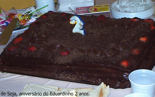 Bolo de aniversário sem lactose