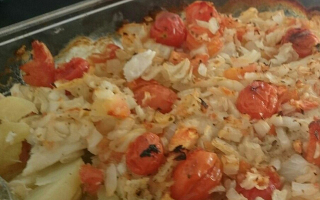 Filé de peixe assado