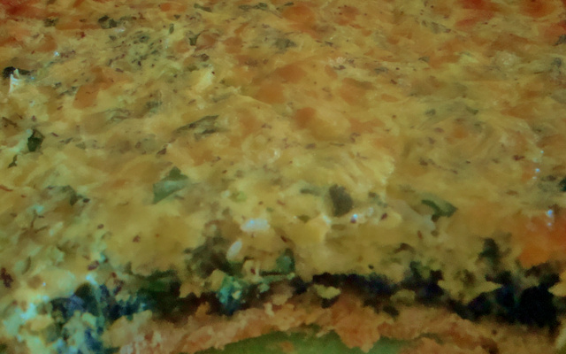 Quiche de espinafre e mussarela