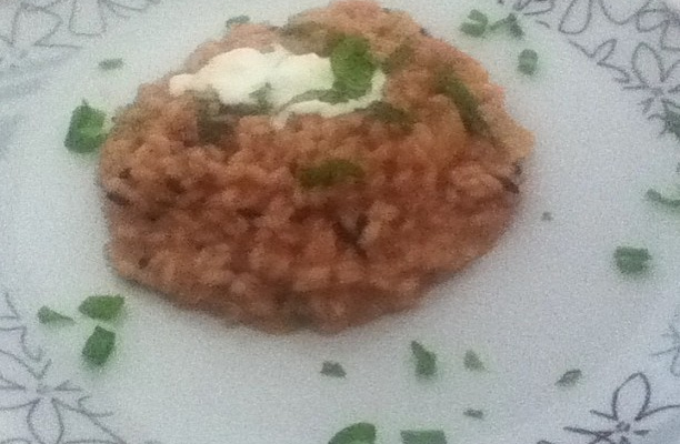 Risoto de pera e gorgonzola perfumado com limão siciliano e hortelã