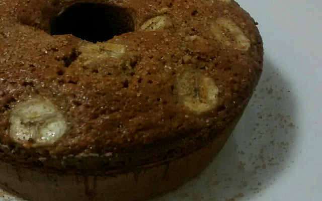 Bolo de banana e aveia