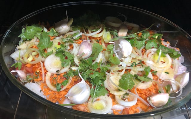 Filé de tilápia com batata doce