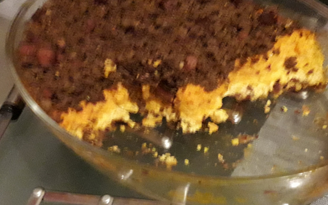 Assado de cenoura e carne