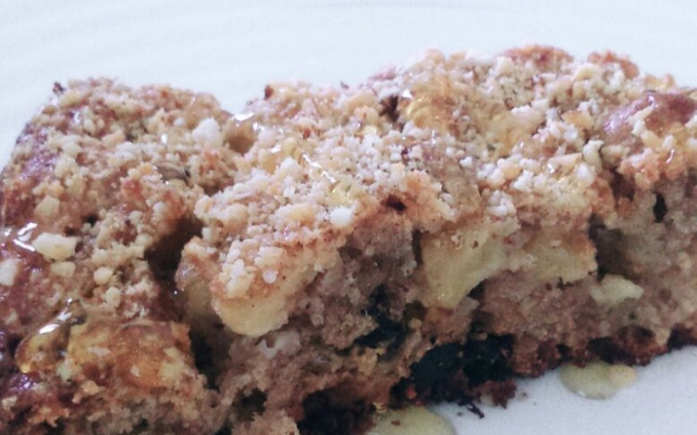 Bolo de Maçã Integral com Aveia e Passas