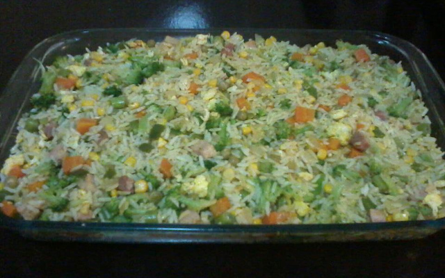 Arroz colorido da Tati