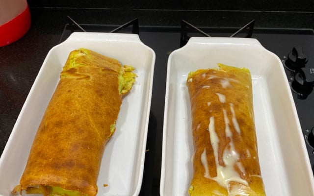 Rocambole de arroz cozido do Lúcio Cezar