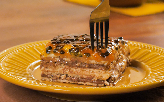 Pavê de maracujá com chocolate 