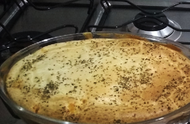 Torta de frango de liquidificador