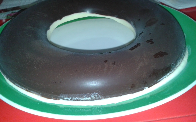 Sorvete de baunilha com chocolate