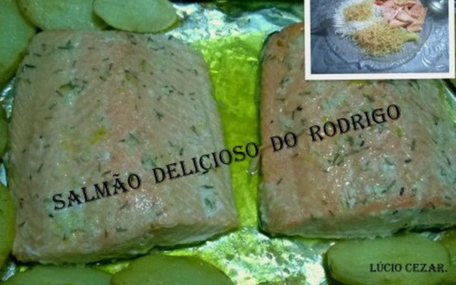 Salmão delicioso do Rodrigo