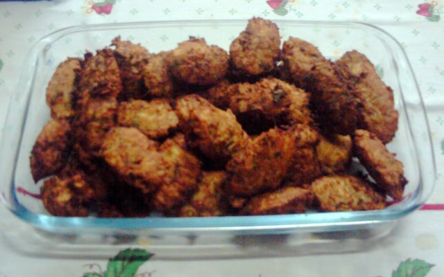 Bolinho de arroz com sardinha