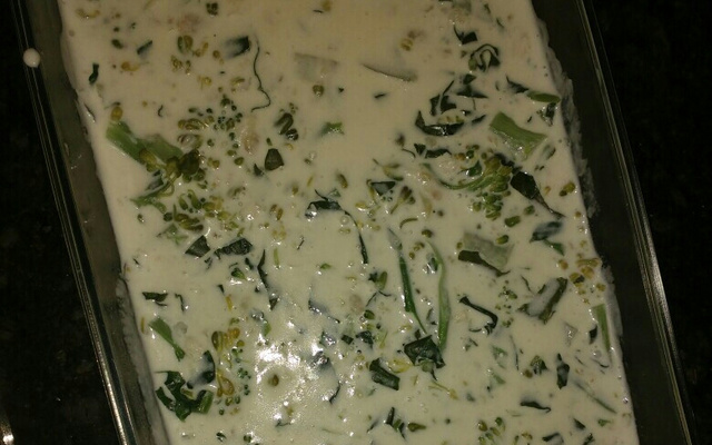 Creme branco de espinafre ou brócolis