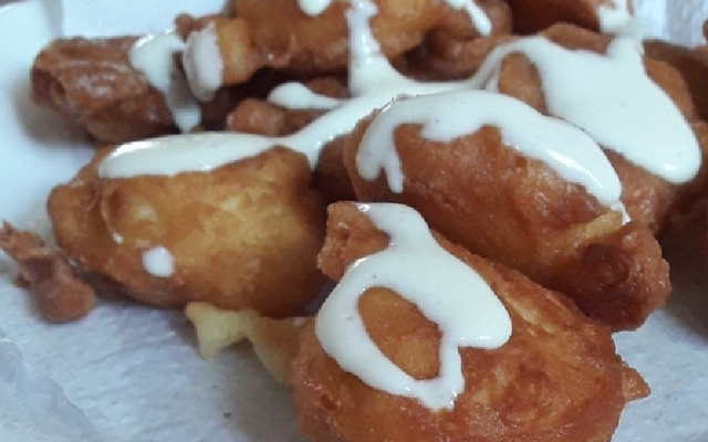 Bolinho de chuva salgado diferente