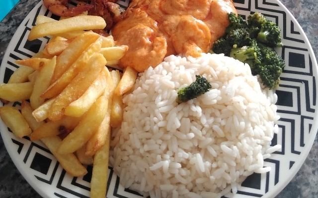 Camarão com requeijão