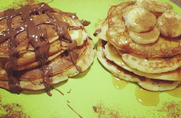 Waffle de frigideira (pancakes)