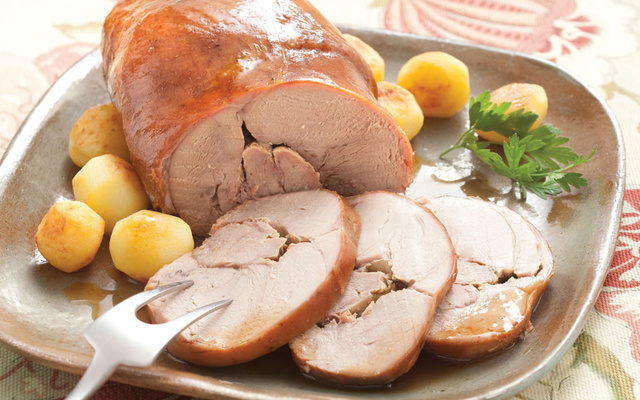 Vitela assada ao vinho