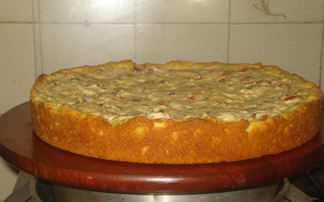 Torta de palmito da juçara