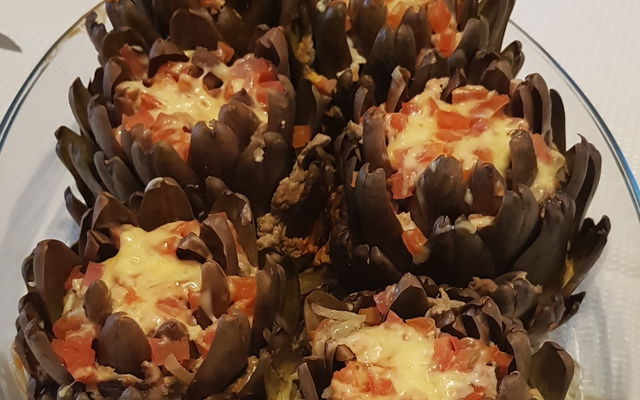 Alcachofra com carne moída