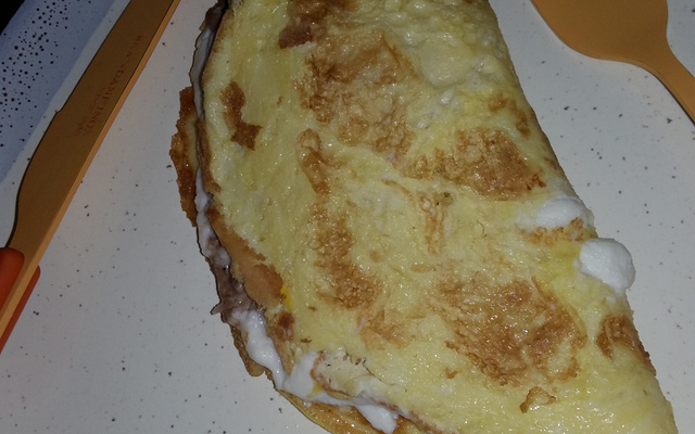 Omelete gourmet com catupiry