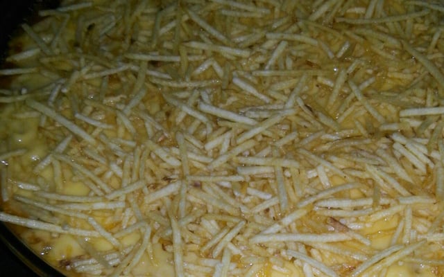 Purê de batata com salsicha