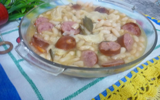 Dobradinha com feijão branco