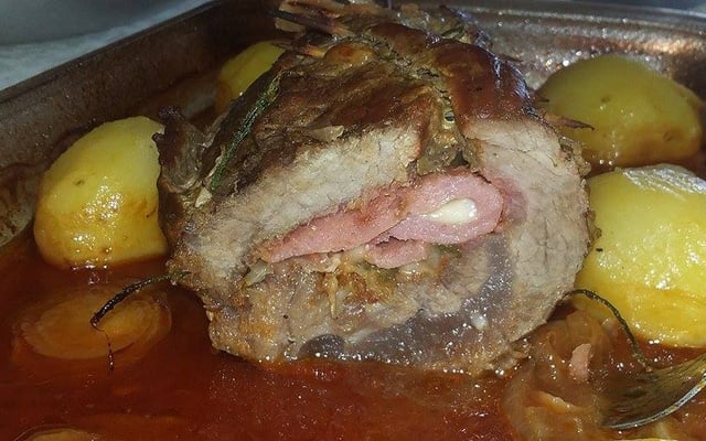 Carne enrolada recheada