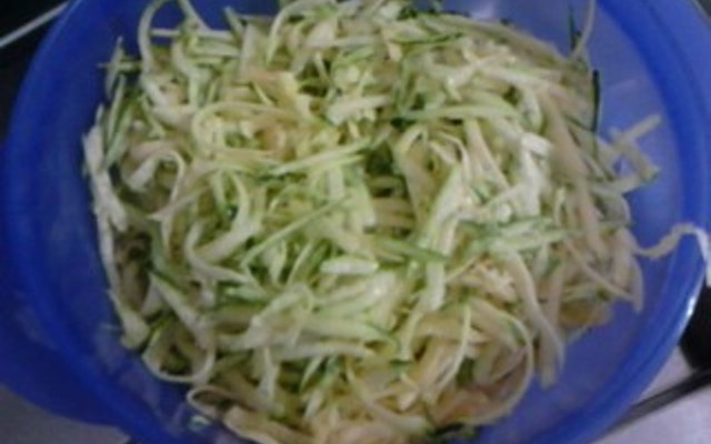 Abobrinha com camarão