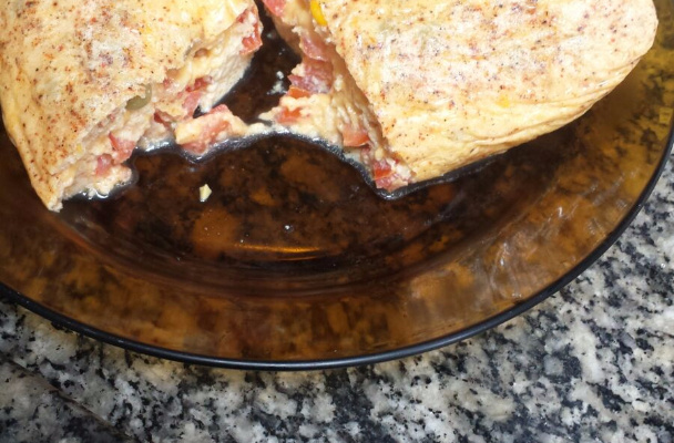 Omelete no saco plástico