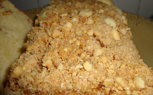 Cuca de maçã de amendoim