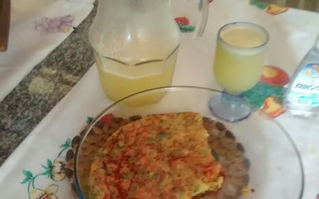 Omelete de forno colorido